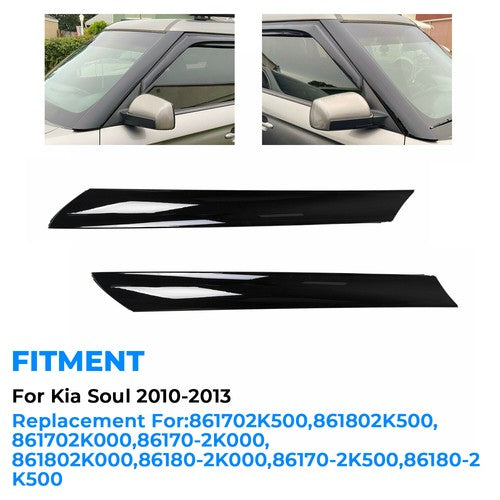 Windshield Pillar Trim Exterior Molding Garnish Right Left for Kia Soul 2010-2013