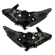 DURAFORCE For Honda Accord 2013-2015 LH+RH Headlights Headlamps Clear Lens Halogen Black