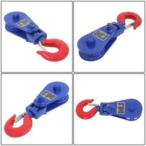 DURAFORCE 8800 Lbs Snatch Block with Swivel Shackle, 4.5" Sheave, 1/2" Wire Rope