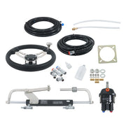 DURAFORCE NEW 90HP Hydraulic Outboard Steering Kit With 20ft High Strength Nylon Hose