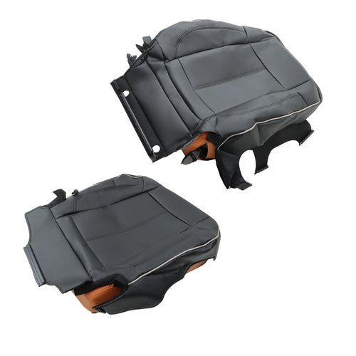DURAFORCE Black For Hummer H3 2006 2007-2010 Passenger Seat Cushion And Backrest Leather