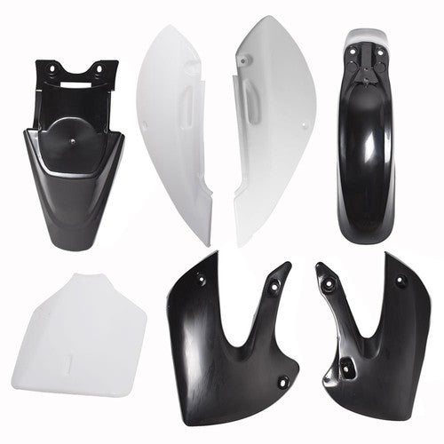 DURAFORCE Plastic Fender Fairing For Kawasaki KX 65 KLX 110 DRZ110 Suzuki RM65 White&Black