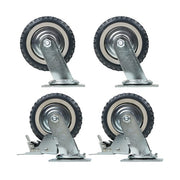 DURAFORCE Four 6 Grey PU Inclined Wheel Polyurethane Universal Wheels