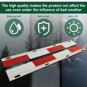 DURAFORCE 2PCS 24" x 3" Aluminum Mud Flap Hanger Top Plates Reflector Strips For Truck