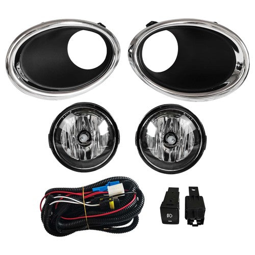 DURAFORCE For Nissan Rogue Sport 2017-2019 Fog Lights Lamp Bulb+Switch+Harness+Cover Set