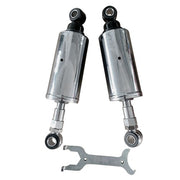 DURAFORCE Silver Rear Shock Absorbers Set For Harley Softail 1989-1999 Adjustable Height