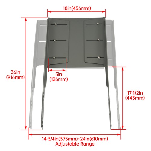 DURAFORCE Steel Pontoon Accessory Mount For Grill /Anchor Winch Universal Powder Coated