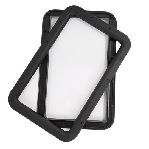 Black RV Entry Door Window For Camper Cargo Truck Trailer