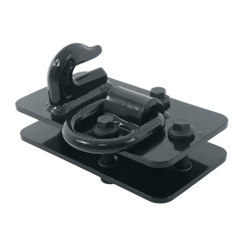 DURAFORCE 2 Pack Tractor Bucket Hooks with Tie down Ring, Grade 70 Forged Steel Black