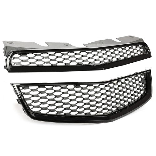 Black Front Upper Bumper Grille Honeycomb For 10-15 Chevy Equinox