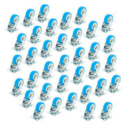 DURAFORCE 36 Pack Caster Swivel Plate On Blue Polyurethane Wheels 2" Size Wheels No Brake
