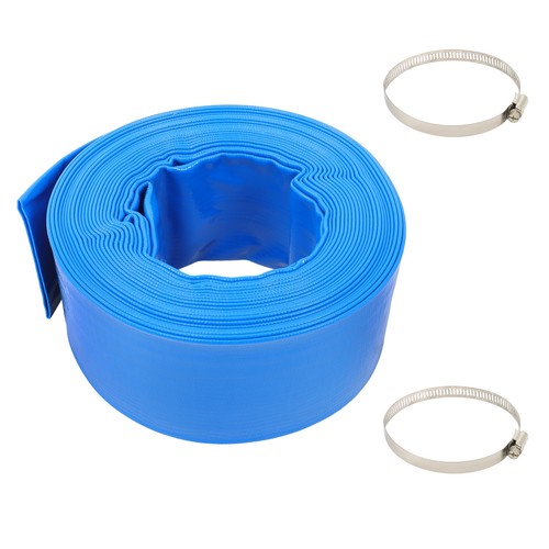 DURAFORCE 3 x 50FT PVC Irrigation Hose With Two Hose Collets Blue New