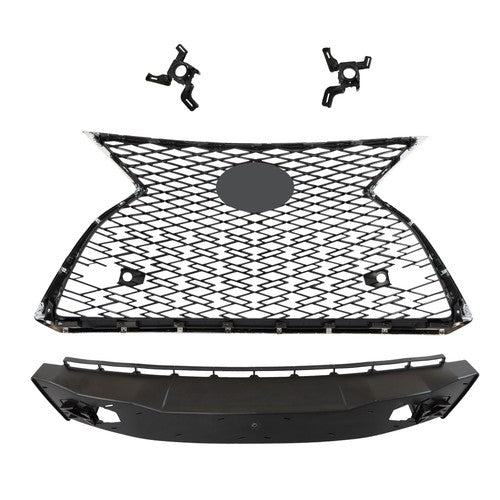 DURAFORCE Chrome Black Plastic For Lexus RX350 RX450h 2020-2022 Front Upper Grille Grill