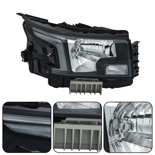 DURAFORCE Headlight Replacement For Nissan Frontier 2022-2023 RH Side Clear Black Halogen