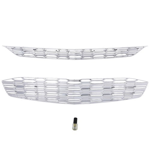 Chrome Snap On Grille Overlay Grill Covers Inserts for 2016 2018 Chevy Malibu