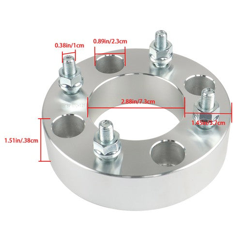 DURAFORCE For Suzuki Silver 2Pcs Wheel Spacers 4x110 1.5" 74mm Hub Bore M10x1.25