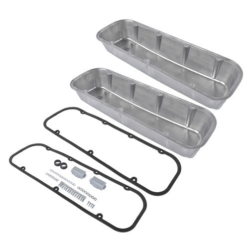 DURAFORCE 3-11/16" Tall Finned Aluminum Valve Covers Fits Chevy Big Block 396 402 427 454