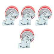 DURAFORCE 5"X 2" Heavy Duty Casters -Polyurethane Caster with Capacity up to 3200 LBS