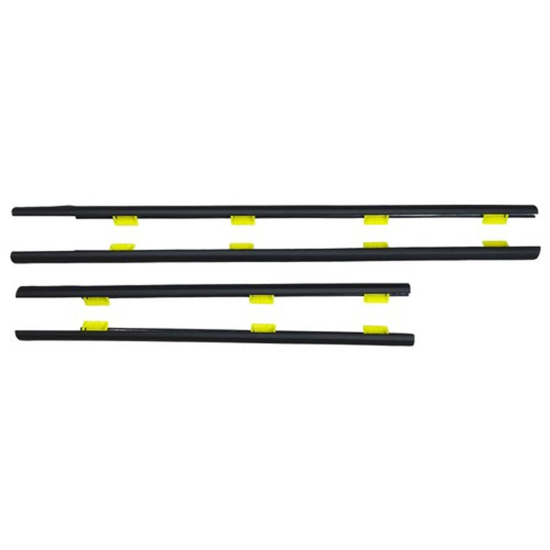 DURAFORCE Window Weatherstrip 4PC Sweep Molded Trim Outer Black for Honda CR V 2005 EX