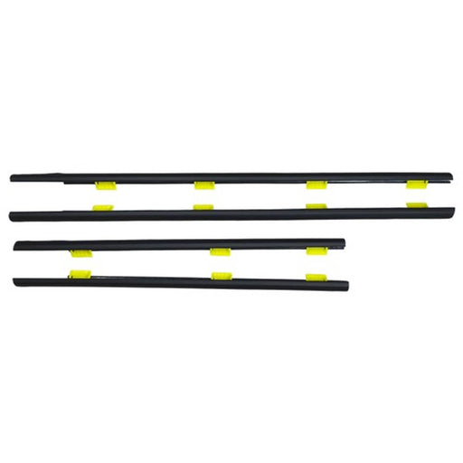 DURAFORCE Window Weatherstrip 4PC Sweep Molded Trim Outer Black for Honda CR V 2005 EX