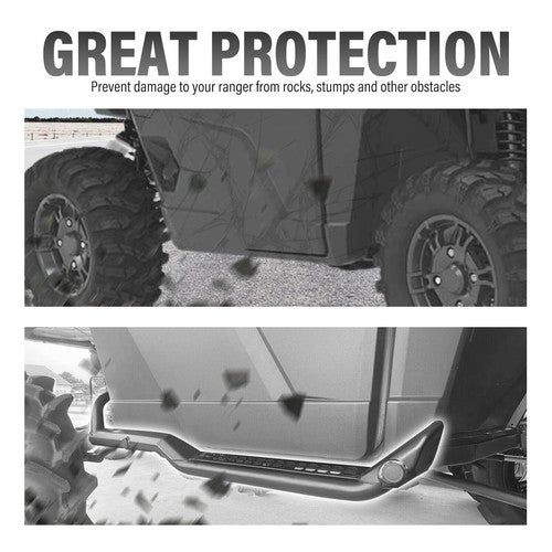 DURAFORCE Rock Guard With Step For 2018-2023 Polaris Ranger XP 1000 CMV Pro XD #2882530