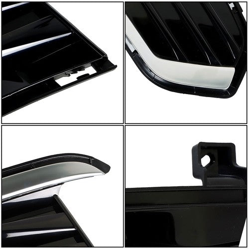 DURAFORCE Fog Lamp Cover For Cadillac XT5 2017-2019 Black New Driver+Passenger Side Front