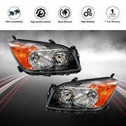 DURAFORCE For Toyota Rav4 Sport 2009-2012 LH+RH Headlight Headlamps Clear Lens Halogen