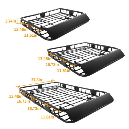 DURAFORCE 64" x 39'' Roof Rack Steel Luggage Holder Cargo Carrier Top Basket SUV Truck