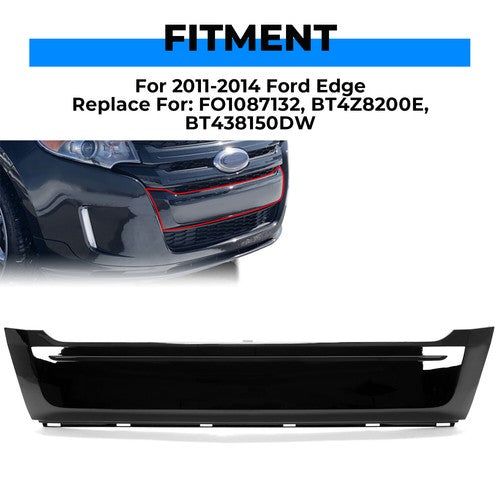 Front Lower Black Grille Bumper Moulding For 2011-2014 Ford Edge FO1087132
