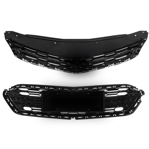 DURAFORCE Front Upper Middle Lower Grille For Chevrolet Cruze 2016 2017 2018 Chrome New