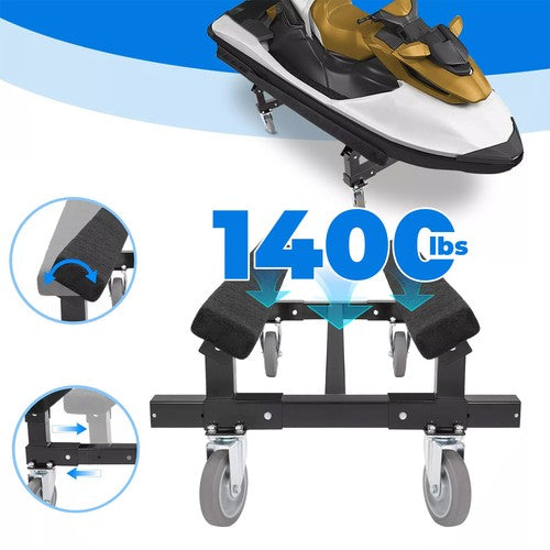 23x17 1400lbs Capacity Watercraft Dolly Boat Jet Ski Stand Storage Cart