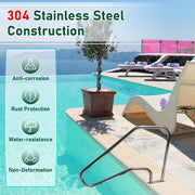 DURAFORCE 46x35" 304 Stainless Steel Swimming Pool Ladder Step Handrail In-Ground