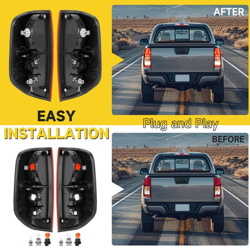 Pair Tail Lights Lamps for Nissan Frontier 2005-2021
