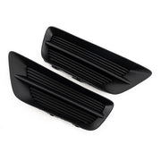 DURAFORCE Pair Front Bumper Fog Light Black Grille Covers For 2013-2015 Honda Accord Sedan