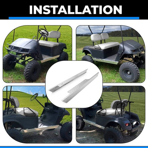 Aluminum Diamond Plate Rocker Panel Side Covers for EZGO TXT Golf Cart 1994-2013