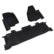 DURAFORCE Floor Mats for Ford F-250/F-350/F-450 2012-2016 SuperCrew Cab All Weather Liners