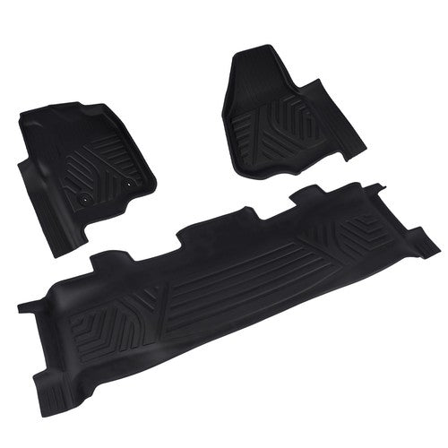 DURAFORCE Floor Mats for Ford F-250/F-350/F-450 2012-2016 SuperCrew Cab All Weather Liners