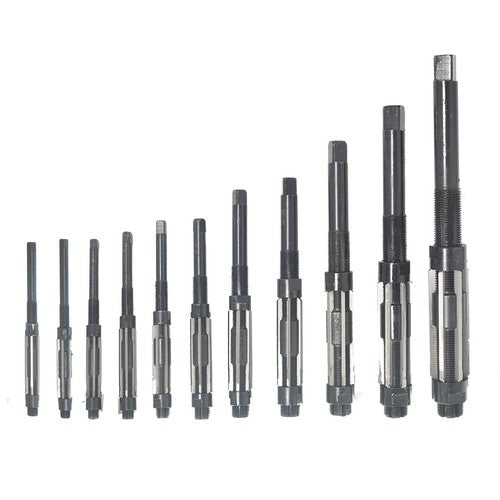 DURAFORCE Adjustable 11Pcs Hand Reamers A-K, H4-H14, 15/32 to 1-1/2, HSS 6 Blades