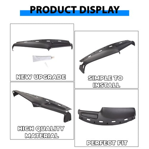 For 94-97 Dodge Ram 1500 2500 Dash Cover Cap Molded Dashboard Overlay Black