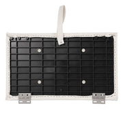 DURAFORCE #8WD95-1B-204 28" Pontoon Bench Seat Cushion Set White/Navy/Blue