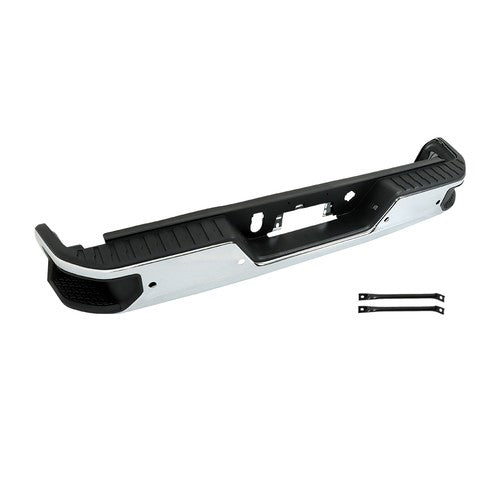 DURAFORCE Steel Chrome Rear Bumper With Sensor Holes For Silverado/Sierra 1500 2019-2023