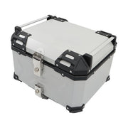 DURAFORCE 55L Silver Luggage Waterproof Tail Box Scooter Trunk Storage Top Case Motorcycle