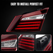DURAFORCE Rear Passenger Inner Tail Light For 2016-2017 Honda Accord Sedan 34150T2AA21