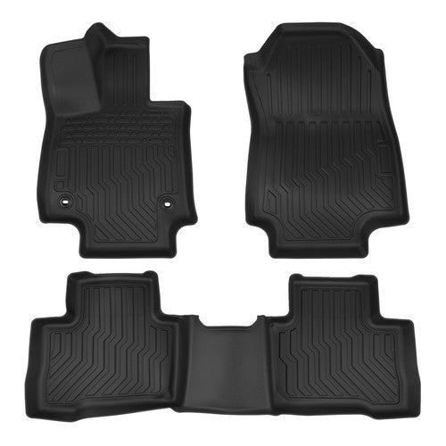 DURAFORCE TPE Floor Mats Liners for Toyota RAV4 2019-2025 Not for Hybrid or Prime Black