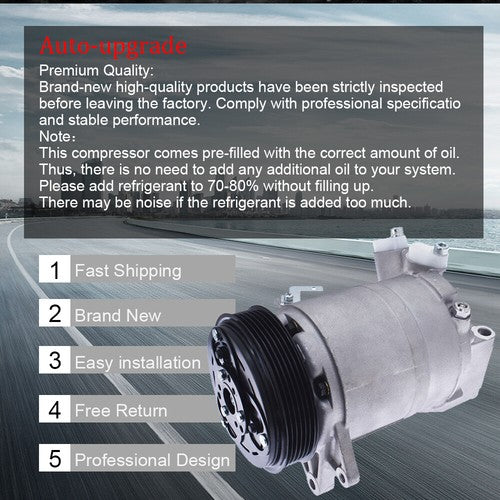 DURAFORCE CO 10863JC For 2004-2009 Nissan Quest 3.5L V6 AC A/C Compressor With Clutch