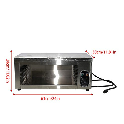 DURAFORCE Electric Cheesemelter Grill 2000W 120-570°F Broiler Stainless Steel Toaster Oven