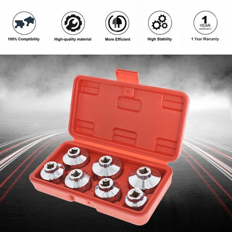 DURAFORCE Cartridge Housing Oil Filter Cap Wrench Socket Tool Set 24mm 30mm for Cadillac