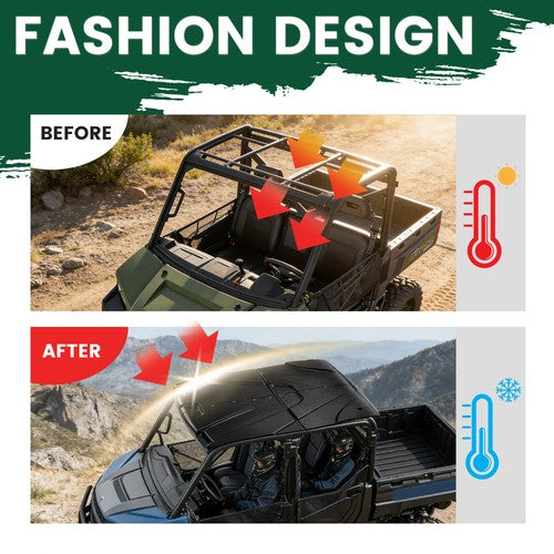DURAFORCE Hard Plastic Top Roof For Polaris Ranger 570 Crew / XP 900 1000 Crew 2014-2025