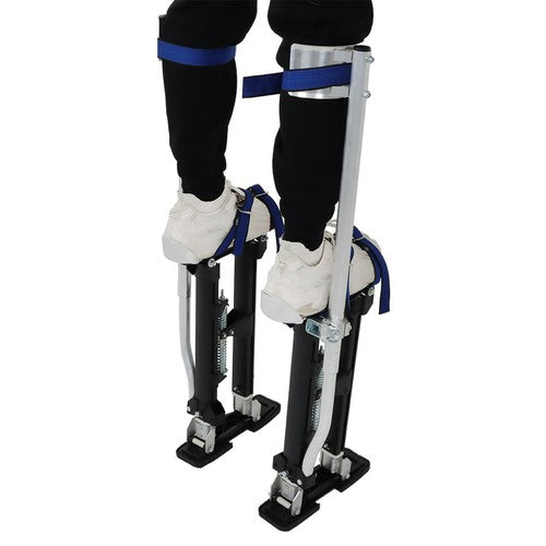 DURAFORCE 18"-30" Stilt Aluminum Alloy Stilts Adjustable Drywall Stilt Painting Tool Black
