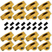 DURAFORCE 1.7 Ratio 7/16" Stud Gold Roller Rocker Arms Kit For Chevy BBC 396 402 427 454